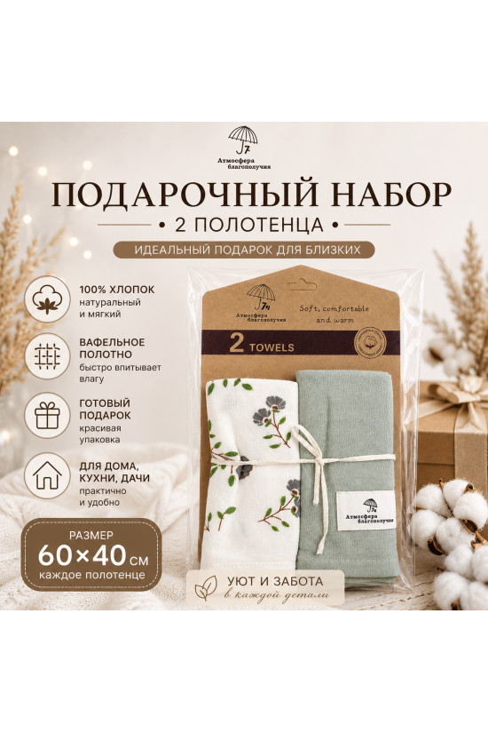 Сервировочные салфетки белый и мятный 30×40 см
