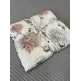 Вафельное покрывало евро 200x230 см серо-оранжевые «Цветы», айвори
