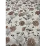 Вафельное покрывало евро 200x230 см серо-оранжевые «Цветы», айвори