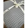Вафельное покрывало-плед 100% хлопок серый
