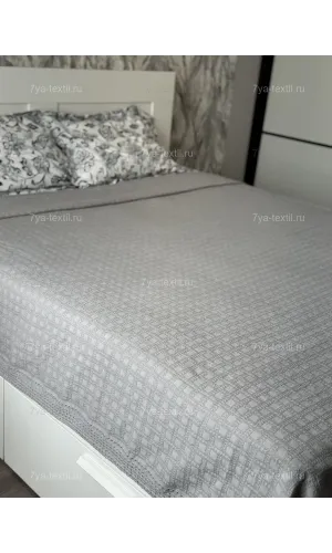 Покрывало хлопковое евро  бежевый 200x230 см