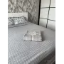 Покрывало хлопковое евро зеленовато-серый 200x230 см