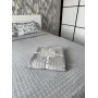 Покрывало хлопковое евро зеленовато-серый 200x230 см