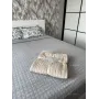 Покрывало хлопковое 150x200 см. песочный, медово-бежевый