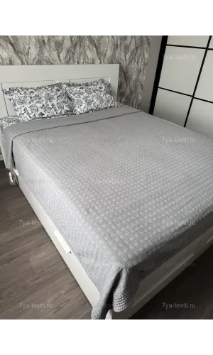 Покрывало хлопковое 150x200 см. песочный, медово-бежевый