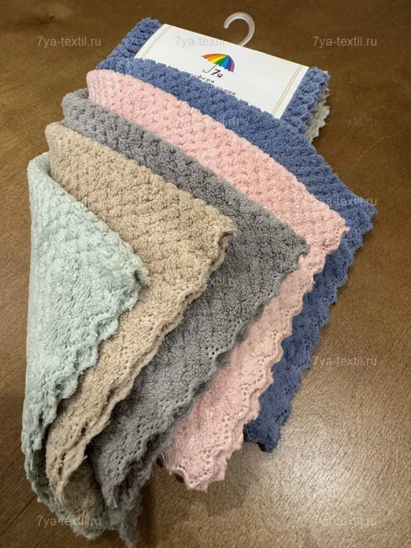 Салфетки для уборки из микрофибры 30×30 см, 5 шт.