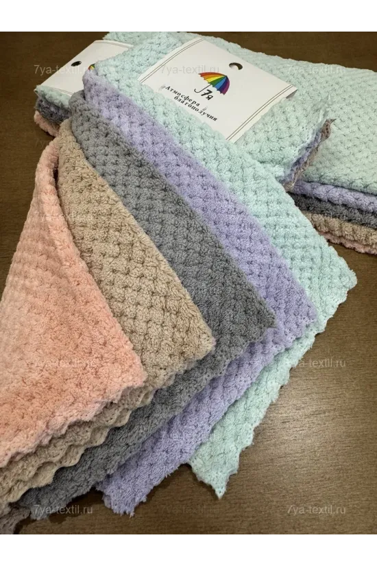 Салфетки для уборки из микрофибры 30×30 см, набор 5 шт.