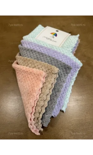 Салфетки для уборки из микрофибры 30×30 см, набор 5 шт.
