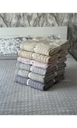 Покрывало хлопковое 150x200 см. зеленовато-серый