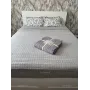 Покрывало хлопковое 150x200 см. серо-синий, сине-фиолетовый