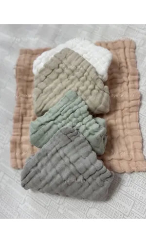 Муслиновые салфетки для новорождённых 30×30 см, комплект 5 шт