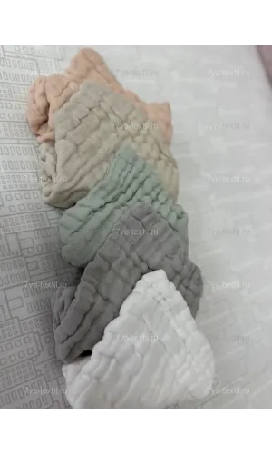 Муслиновые салфетки для новорождённых 30×30 см, комплект 5 шт