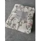 Вафельное покрывало 200×230 см айвори с оливково-зелёными цветами