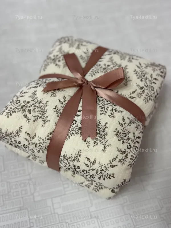 Детский плед муслиновый 120x120 см, молочный