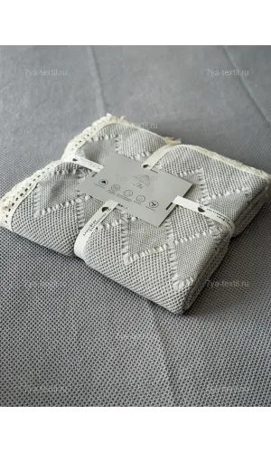 Покрывало вафельное евро мятно-серый 200×230 см