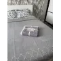 Покрывало вафельное евро 200x230 см, серо-синий