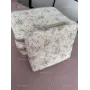Вафельное покрывало 200×230 см айвори с розовыми цветами