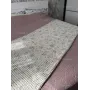Вафельное покрывало 150х200 айвори с цветочным принтом