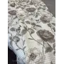 Вафельное покрывало евро 200x230 см с рисунком «Цветы», айвори