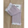 Набор кухонных полотенец «7Я» 2 шт 40×60 см — Белый с вишнёвыми полосками и черешневым жаккардом